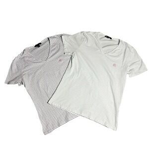 Brooks Brothers Women's V Neck T Shirt Baby Tee Shirts Size‎ Small Striped